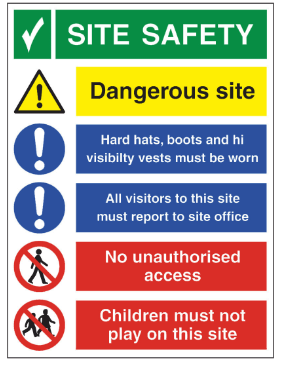 Construction Site Warning Sign
