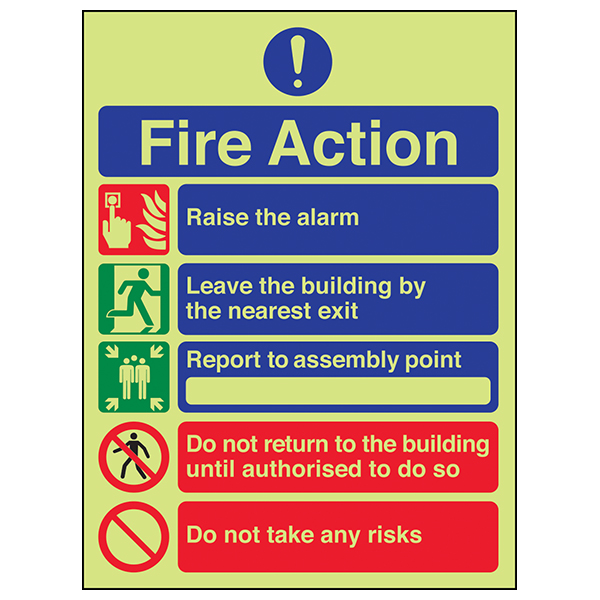 Fire Safety Instruction Sign