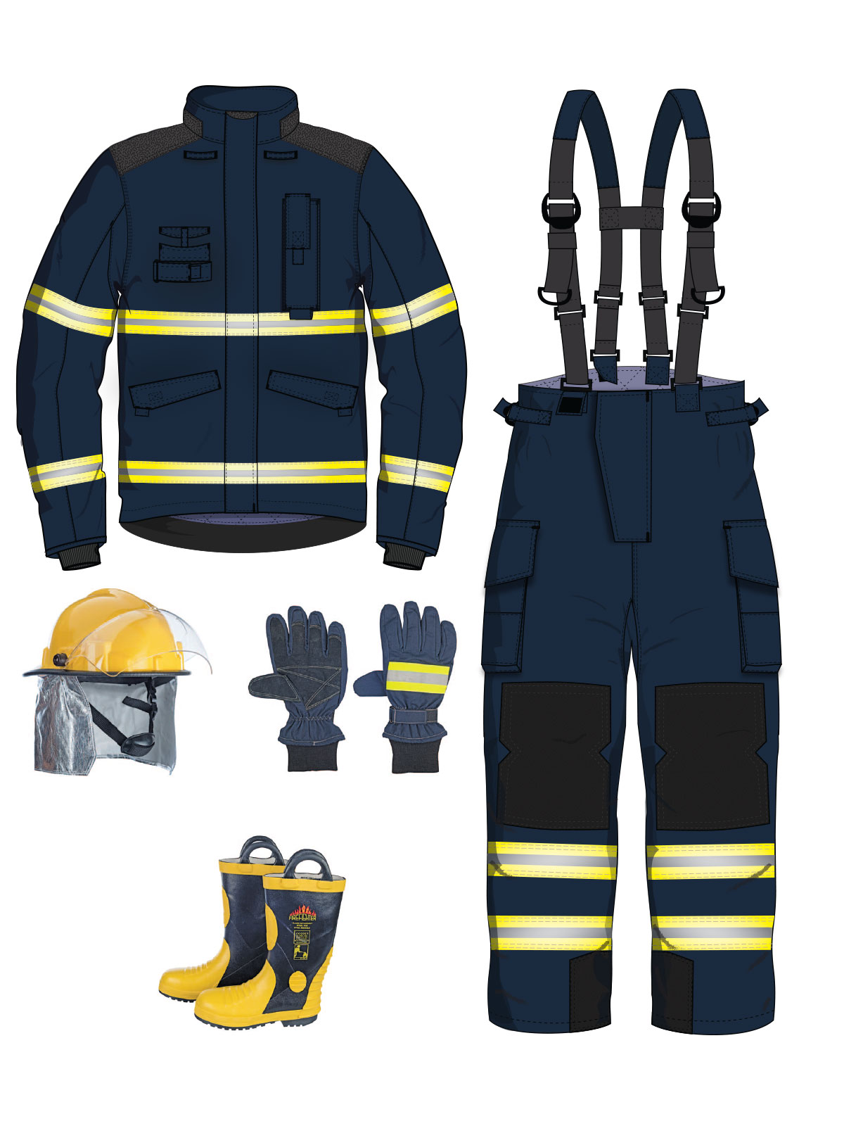 Flame-Resistant Fireman Suit