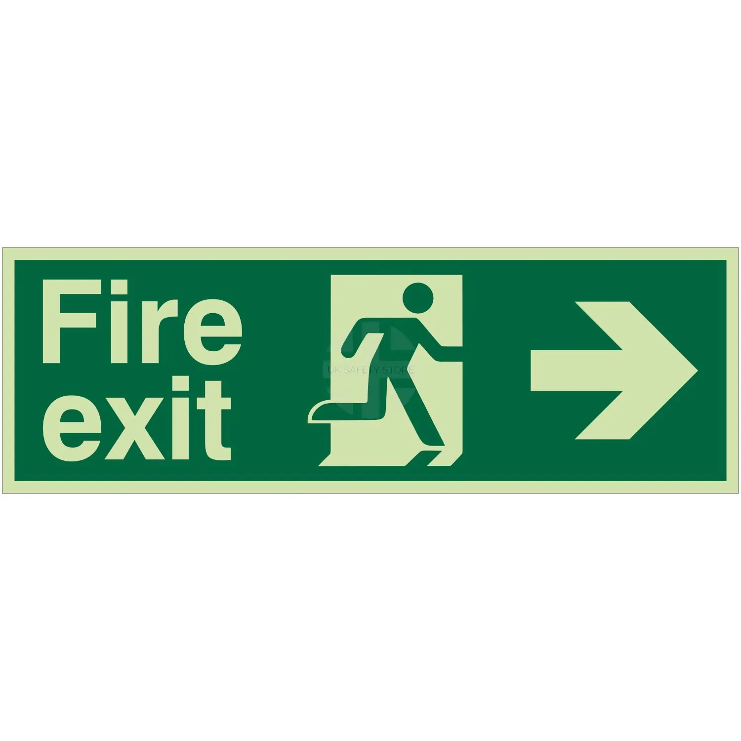 Glow-in-the-Dark Fire Exit Sign