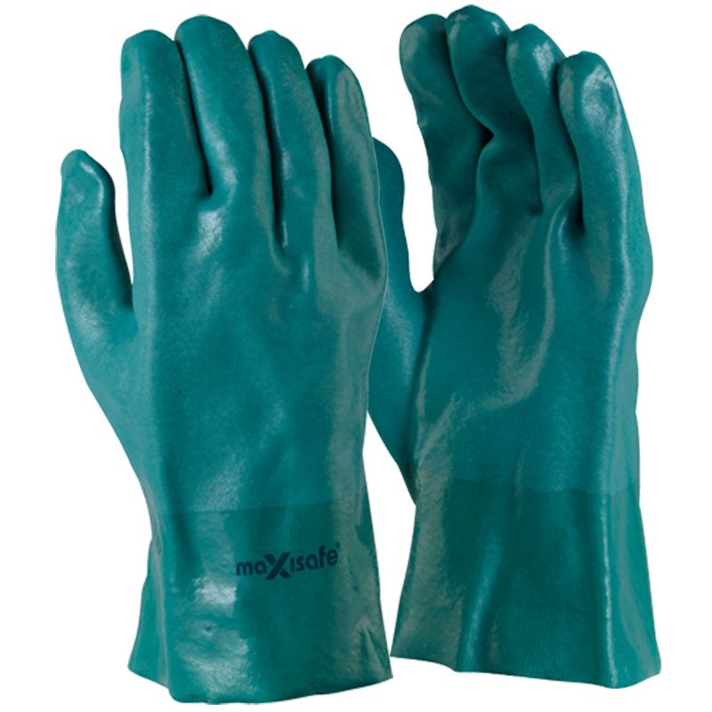 Green Double Dipped PVC Gloves