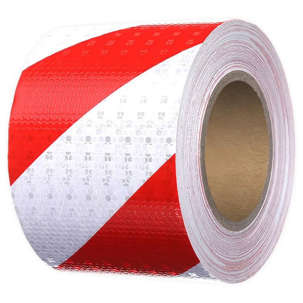 Red White Self Adhesive Warning Tape