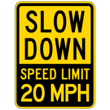 Reflective Speed Warning Sign