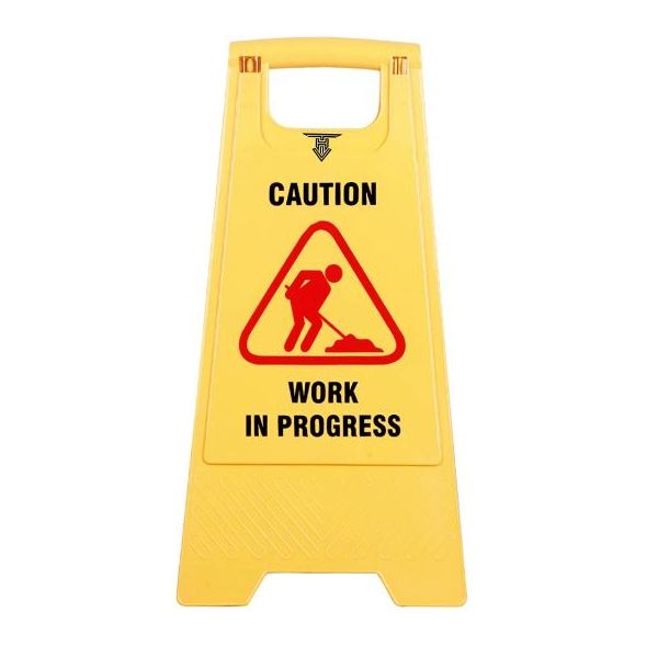 Work in Progress Caution Board