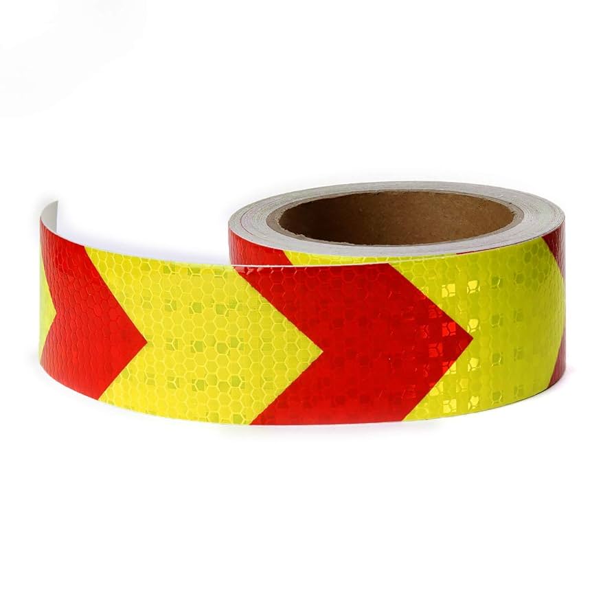 Yellow Red Adhesive Reflective Tape